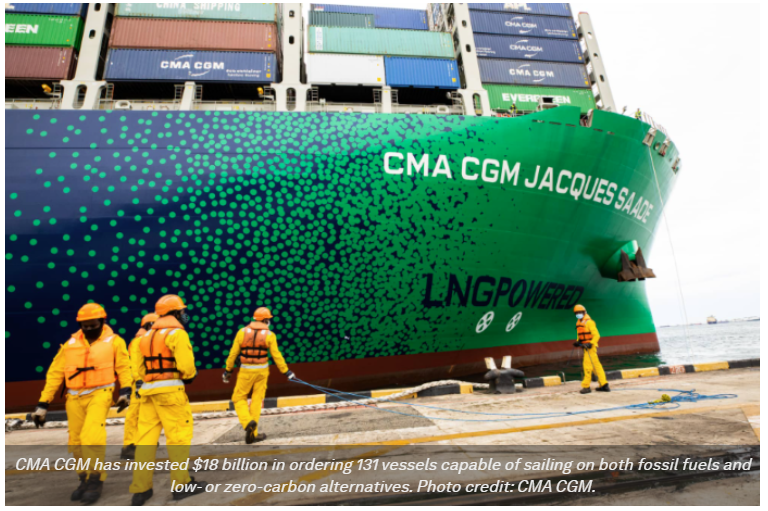 CMA CGM inks biomethane supply deal, will share $108 million fuel investment